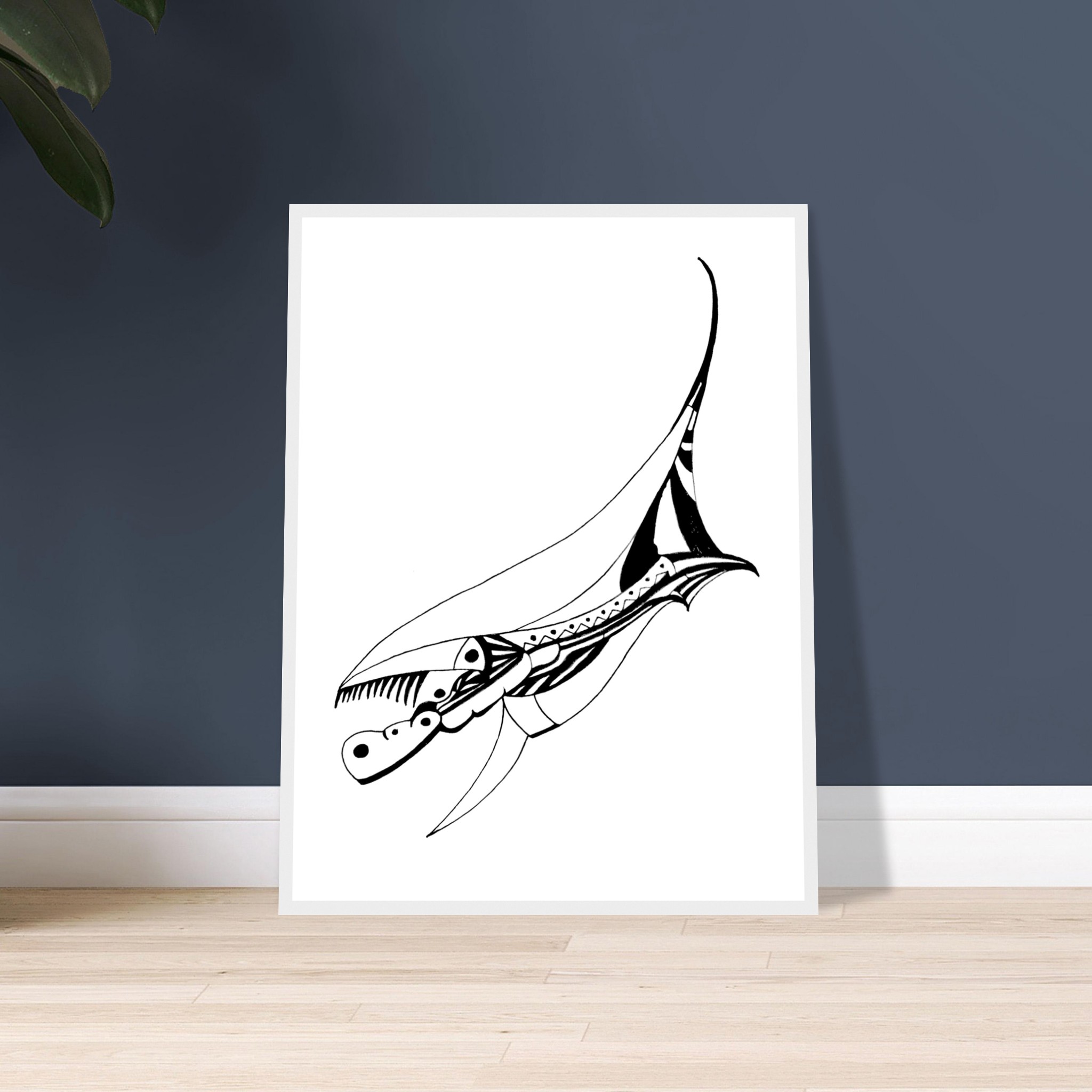 the sickle heron - framed — view 9