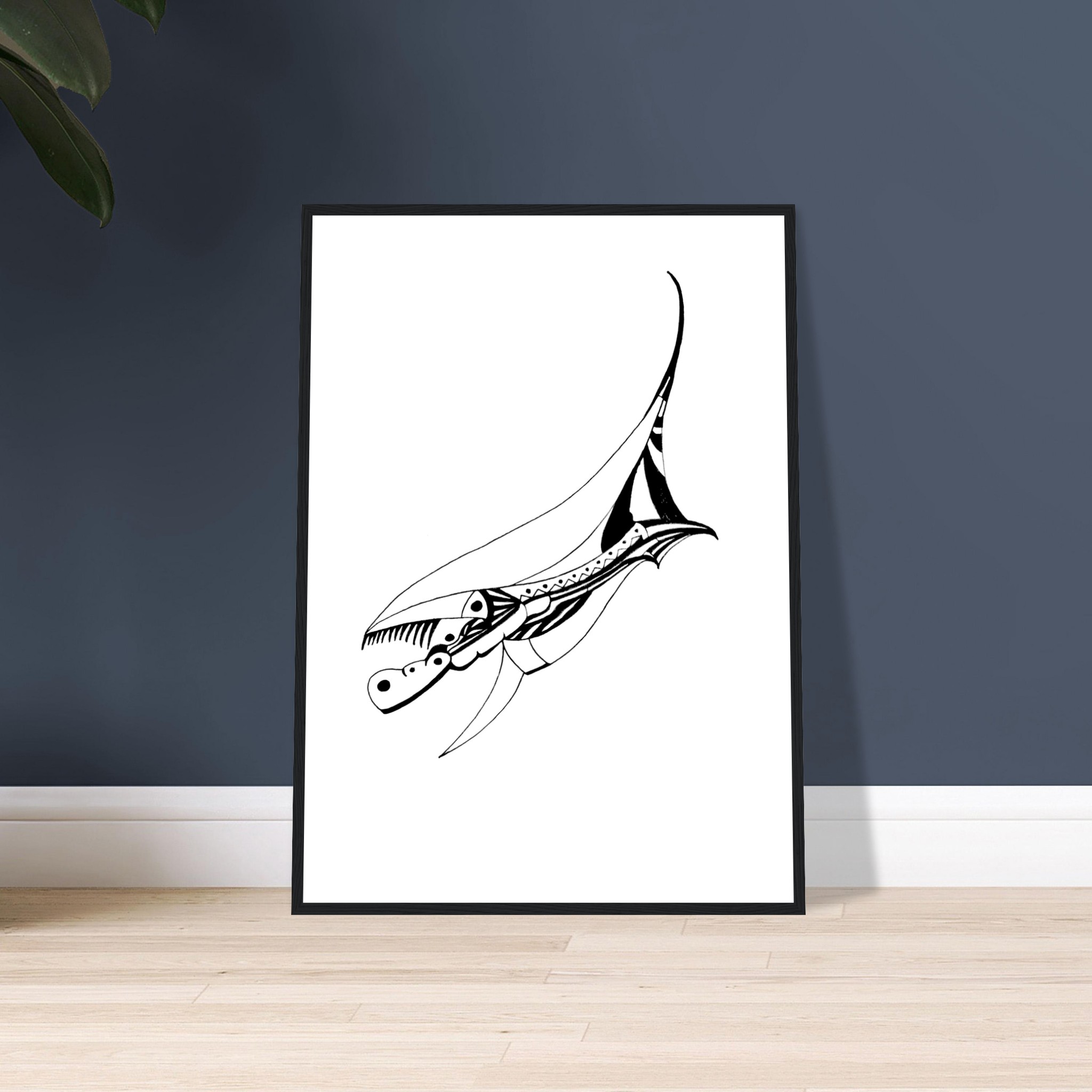 the sickle heron - framed — view 5