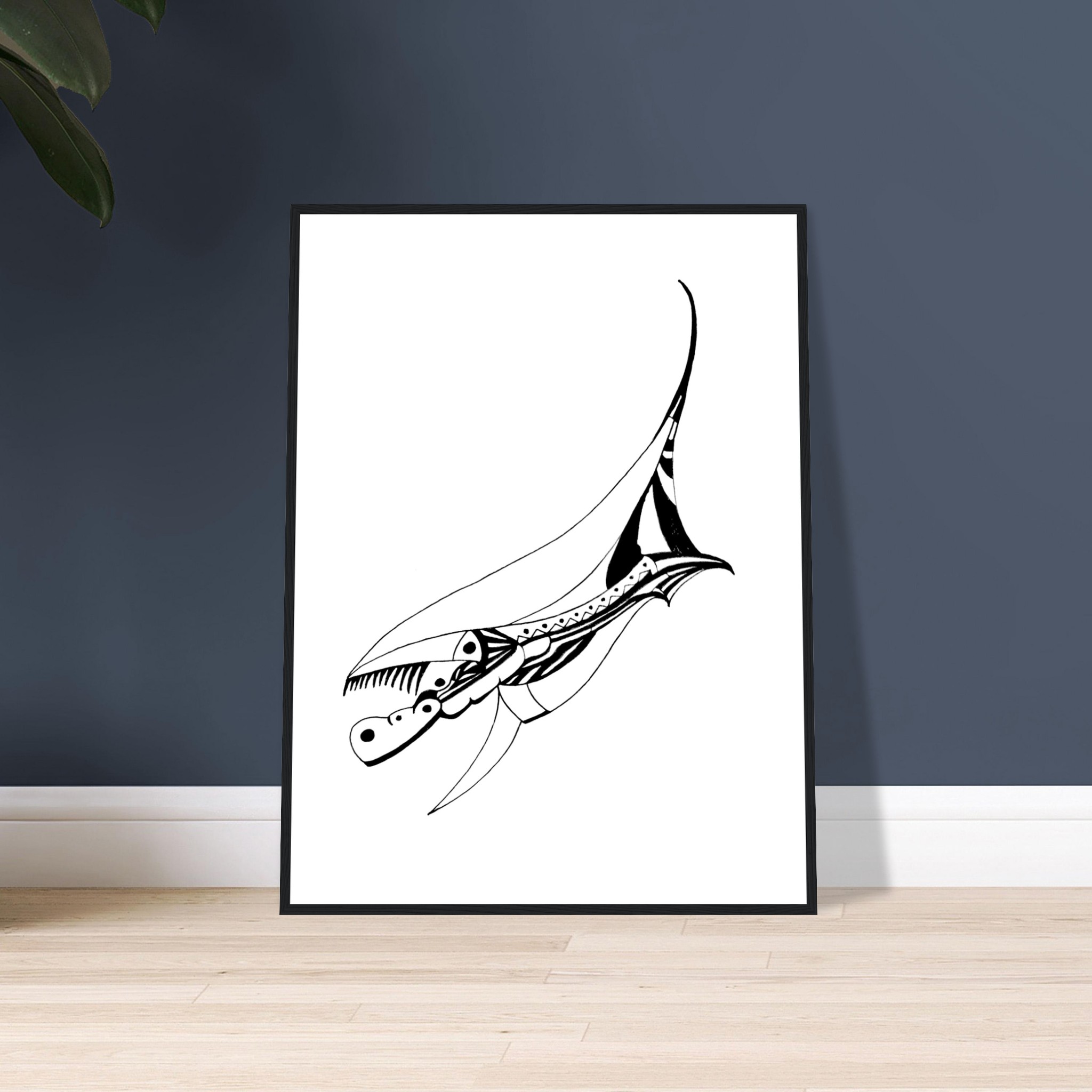 the sickle heron - framed — view 10