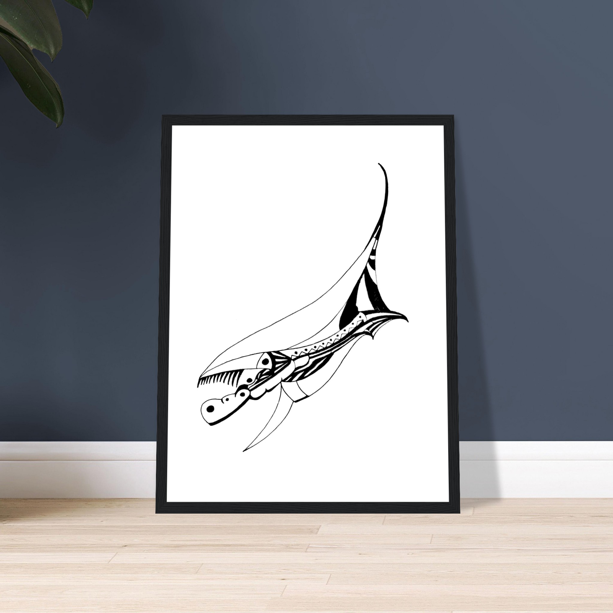 the sickle heron - framed — view 12