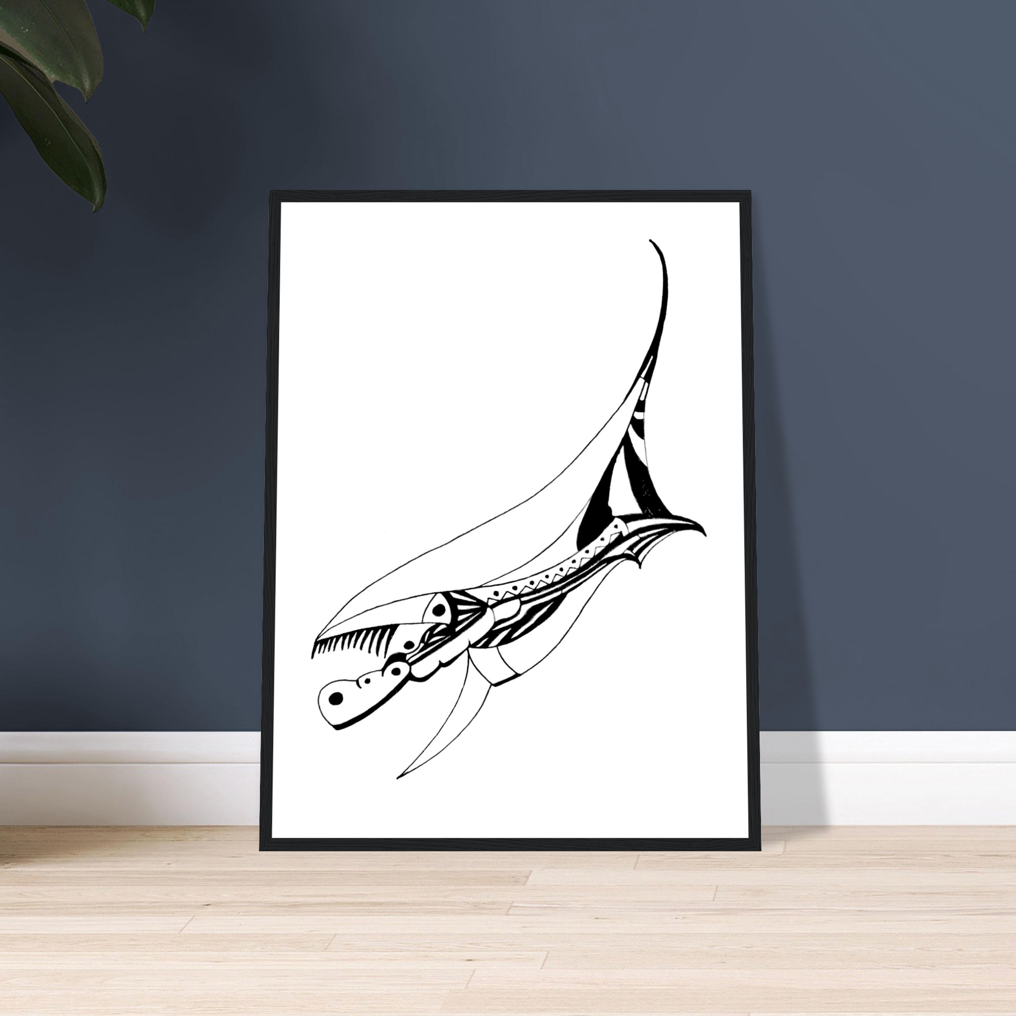 the sickle heron - framed — view 7